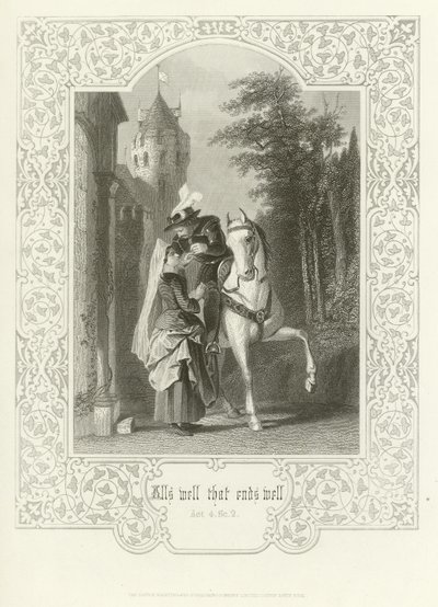 Minden jó, ha a vége jó, IV. felvonás, ii. jelenet alkotó: Joseph Kenny Meadows